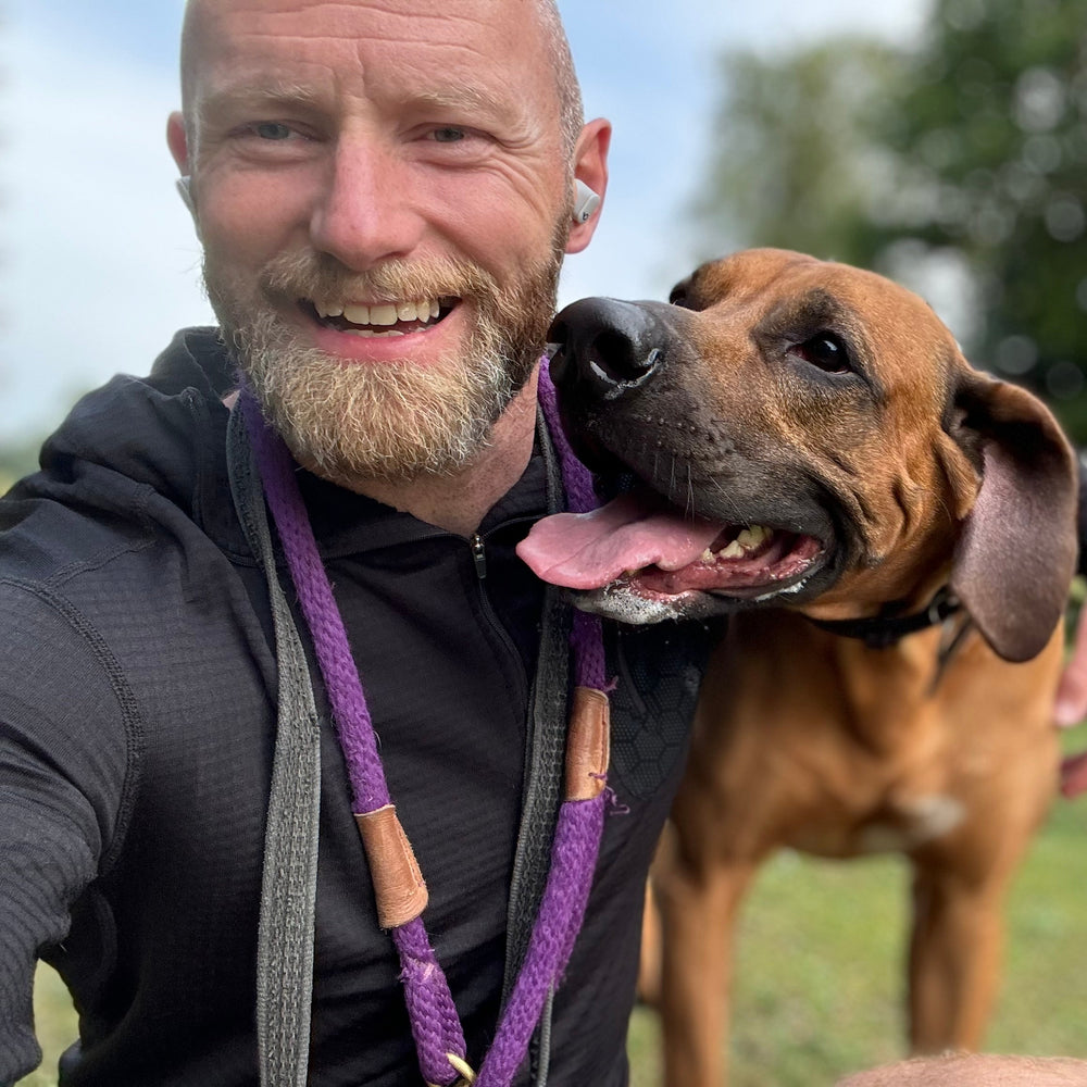 James Hill with his dog at Atlantean K9